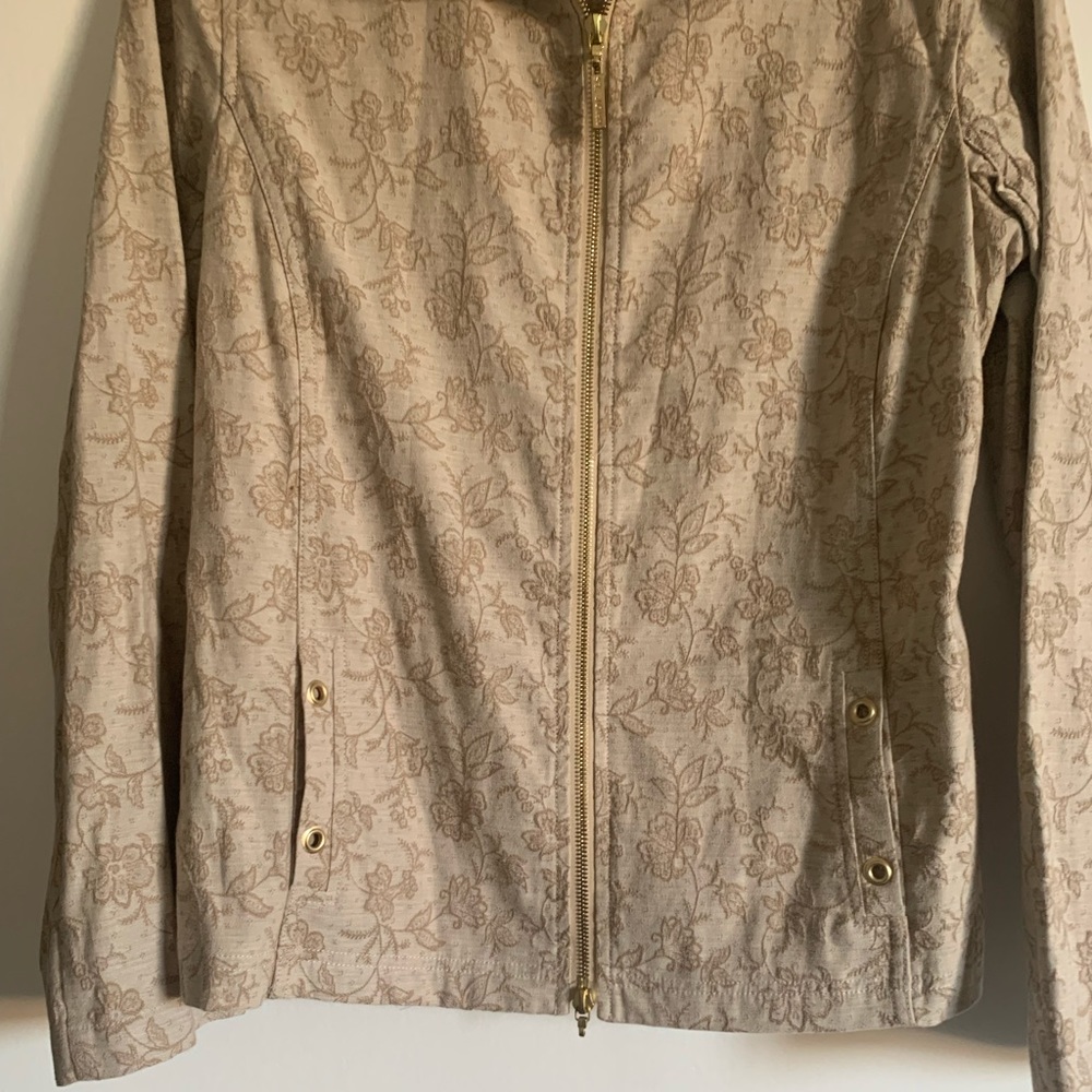 St. John Sport Floral Embroidered Zip-Up Jacket - Picture 6 of 10
